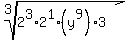 root%283%2C2%5E3%2A2%5E1%28y%5E9%29%2A3%29