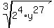 root%283%2C2%5E4%2Ay%5E27%29