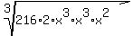 root%283%2C216%2A2%2Ax%5E3%2Ax%5E3%2Ax%5E2%29