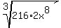 root%283%2C216%2A2x%5E8%29