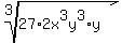 root%283%2C27%2A2x%5E3y%5E3%2Ay%29