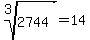 root%283%2C2744%29+=+14