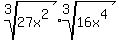 root%283%2C27x%5E2%29%2A+root%283%2C16x%5E4%29