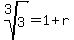 root%283%2C3%29+=+1%2Br+