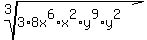 root%283%2C3%2A8x%5E6%2Ax%5E2%2Ay%5E9%2Ay%5E2%29