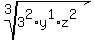 root%283%2C3%5E2%2Ay%5E1%2Az%5E2%29