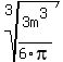 root%283%2C3m%5E3%2F6pi%29