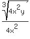 root%283%2C4x%5E2y%29%2F%284x%5E2%29