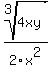 root%283%2C4xy%29%2F2x%5E2