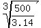 root%283%2C500%2F3.14%29