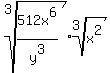 root%283%2C512x%5E6%2Fy%5E3%29%2Aroot%283%2Cx%5E2%29