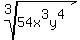 root%283%2C54x%5E3y%5E4%29