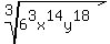 root%283%2C6%5E3x%5E14y%5E18%29