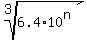 root%283%2C6.4%2A10%5En%29