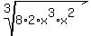 root%283%2C8%2A2%2Ax%5E3%2Ax%5E2%29