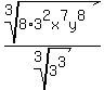 root%283%2C8%2A3%5E2x%5E7y%5E8%29%2Froot%283%2C3%5E3%29