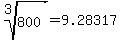 root%283%2C800%29=+9.28317