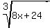 root%283%2C8x%2B24%29
