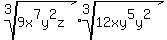 root%283%2C9x%5E7y%5E2z%29%2Aroot%283%2C12xy%5E5y%5E2%29