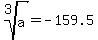 root%283%2Ca%29=-159.5