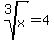 root%283%2Cx%29+=+4
