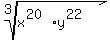 root%283%2Cx%5E%2820%29y%5E%2822%29%29
