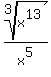 root%283%2Cx%5E13%29%2Fx%5E5