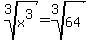 root%283%2Cx%5E3%29=root%283%2C64%29