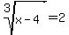root%283%2Cx-4%29=2