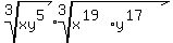 root%283%2Cxy%5E5%29%2Aroot%283%2Cx%5E%2819%29y%5E%2817%29%29