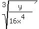 root%283%2Cy%2F%2816x%5E4%29%29