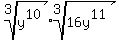 root%283%2Cy%5E10%29%2Aroot%283%2C16y%5E11%29