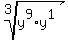 root%283%2Cy%5E9%2Ay%5E1%29