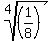 root%284%2C%281%2F8%29%29