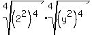 root%284%2C%282%5E2%29%5E4%29%2Aroot%284%2C%28y%5E2%29%5E4%29