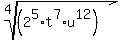 root%284%2C%282%5E5%2At%5E7%2Au%5E12%29%29
