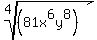 root%284%2C%2881x%5E6y%5E8%29%29