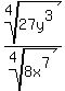 root%284%2C+27y%5E3%29%2Froot%284%2C+8x%5E7%29