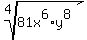 root%284%2C+81x%5E6%2Ay%5E8%29