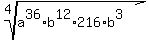 root%284%2C+a%5E36%2Ab%5E12%2A216%2Ab%5E3%29