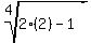 root%284%2C2%282%29-1%29