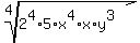 root%284%2C2%5E4%2A5%2Ax%5E4%2Ax%2Ay%5E3%29