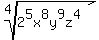 root%284%2C2%5E5x%5E8y%5E9z%5E4%29