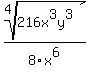 root%284%2C216x%5E3y%5E3%29%2F8x%5E6