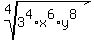 root%284%2C3%5E4%2Ax%5E6%2Ay%5E8%29