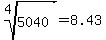 root%284%2C5040%29+=+8.43