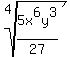 root%284%2C5x%5E6y%5E3%2F27%29