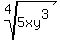 root%284%2C5xy%5E3%29