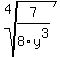 root%284%2C7%2F8y%5E3%29