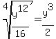 root%284%2Cy%5E12%2F16%29=y%5E3%2F2